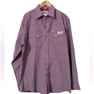 Rafter C Western Pearl Snap Shirt Mens NWT